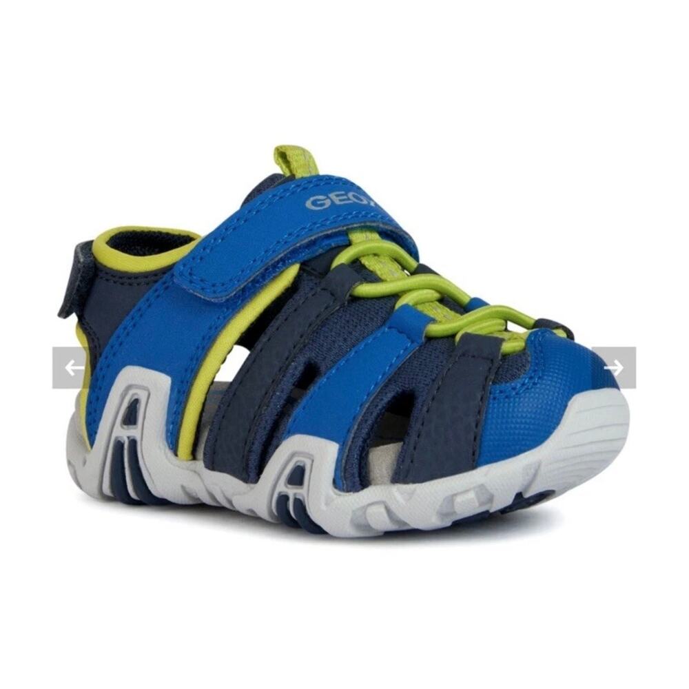 Geox Kraze Boys Toddler Kid Blue Sandals - New Without Box
